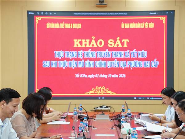 Sở Văn hóa, Thể thao và Du lịch khảo sát thực trạng tích hợp truyền thanh cơ sở sau sáp nhập xã