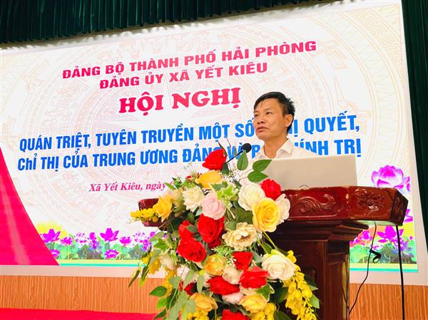 Đảng ủy xã Yết Kiêu quán triệt, tuyên truyền các nghị quyết, chỉ thị của Trung ương Đảng và Bộ Chính trị