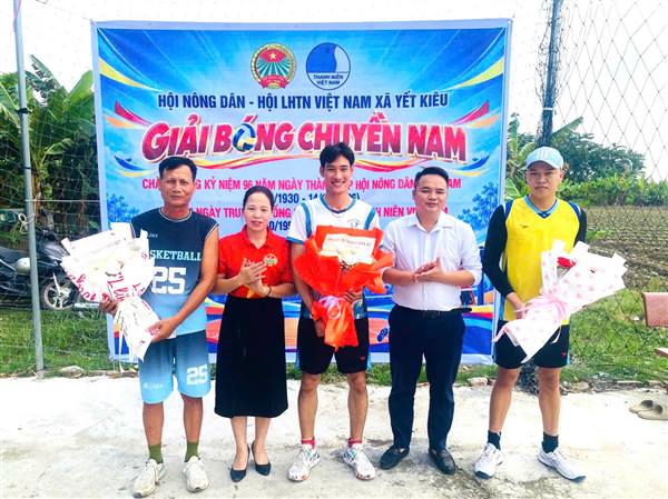Hội Nông dân và Hội LHTN Việt Nam xã Yết Kiêu tổ chức thành công giải Bóng chuyền Nam năm 2026