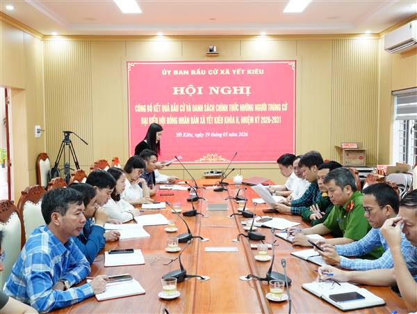 Các đại biểu HĐND xã Yết Kiêu khóa II, nhiệm kỳ 2026-2031 trúng cử với số phiếu tập trung cao