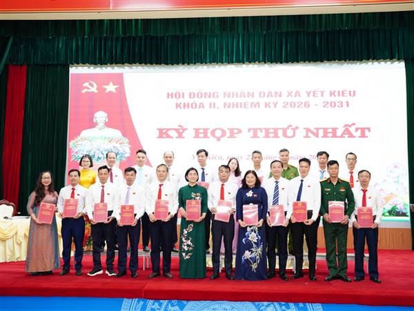 Kỳ họp thứ Nhất HĐND xã Yết Kiêu khóa II, nhiệm kỳ 2026-2031 kiện toàn các chức danh HĐND và UBND khóa mới 