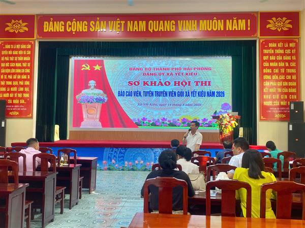 8 thí sinh lọt vào Vòng chung khảo Hội thi Báo cáo viên giỏi, Tuyên truyền viên giỏi xã Yết Kiêu năm 2026