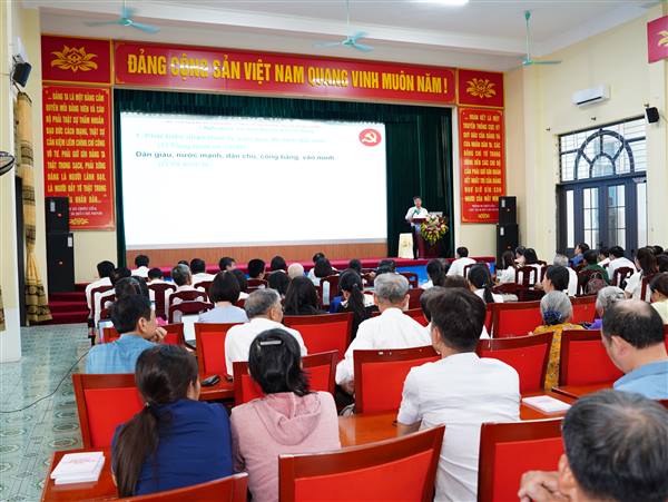 Đảng ủy xã Yết Kiêu tổ chức Hội nghị học tập quán triệt Chương trình hành động số 17 của Thành ủy Hải Phòng thực hiện Nghị quyết Đại hội XIV của Đảng
