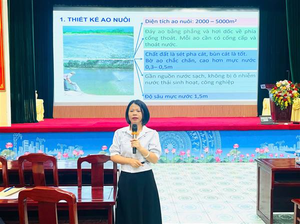 Tập huấn kỹ thuật nuôi thủy sản theo tiêu chuẩn VietGAP cho nông dân, ngư dân xã Yết Kiêu
