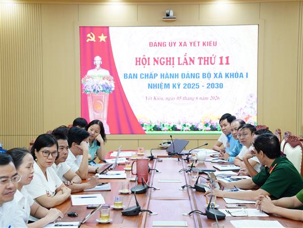 Ban chấp hành Đảng bộ xã Yết Kiêu tổ chức hội nghị lấy ý kiến vào Dự thảo Đề án sắp xếp, sáp nhập thôn trên địa bàn xã