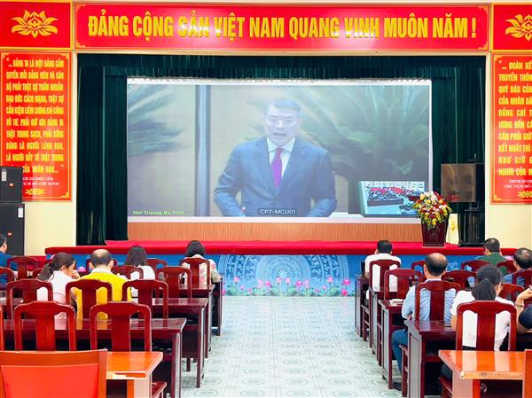 Xã Yết Kiêu tham dự Hội nghị toàn quốc sơ kết 1 năm vận hành mô hình tổ chức tổng thể của hệ thống chính trị, mô hình chính quyền 3 cấp