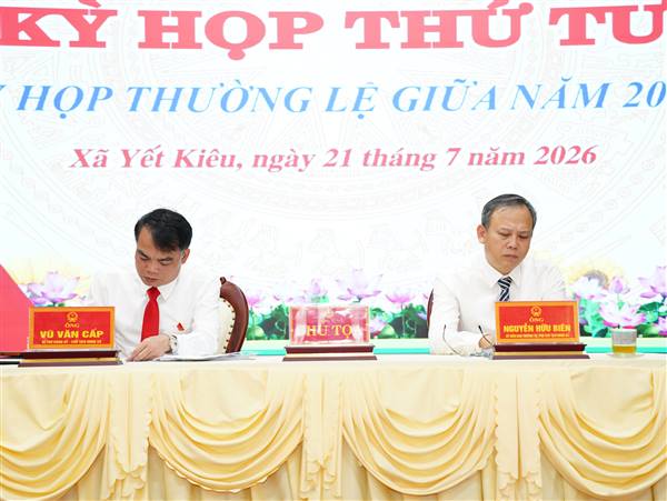 HĐND xã Yết Kiêu tổ chức thành công Kỳ họp thứ Tư – Kỳ họp thường lệ giữa năm 2026