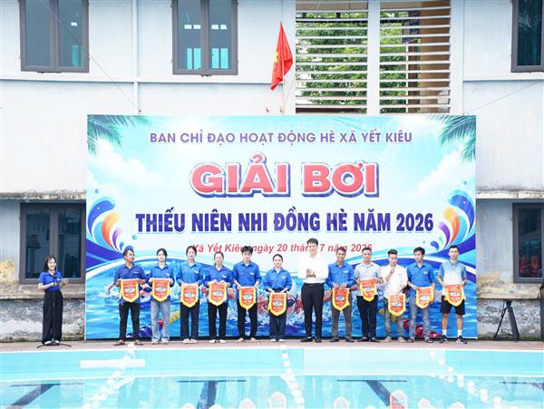 Sôi nổi Giải bơi thanh niên, thiếu niên và nhi đồng xã Yết Kiêu năm 2026