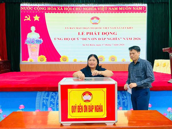 Xã Yết Kiêu phát động ủng hộ Quỹ “Đền ơn đáp nghĩa” năm 2026