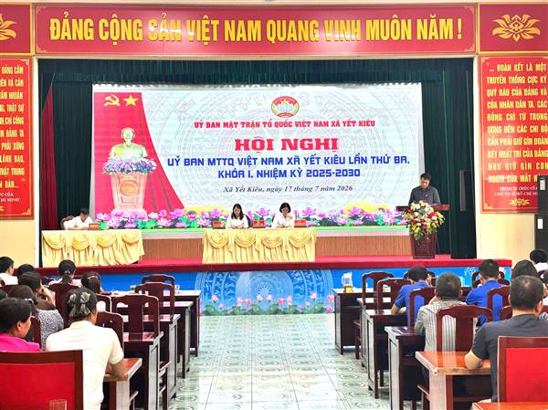 Ủy ban MTTQ Việt Nam xã Yết Kiêu tổ chức thành công Hội nghị lần thứ 3, khóa I, nhiệm kỳ 2025 – 2030