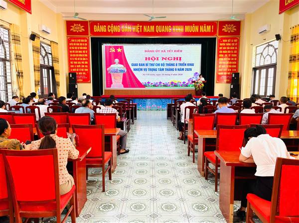 Đảng ủy xã Yết Kiêu tập trung lãnh đạo thực hiện nhiệm vụ tháng 8, triển khai trọng tâm tháng 9