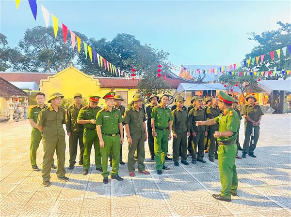 Công an xã Yết Kiêu bảo đảm an ninh trật tự Lễ hội Đền Đươi năm 2026