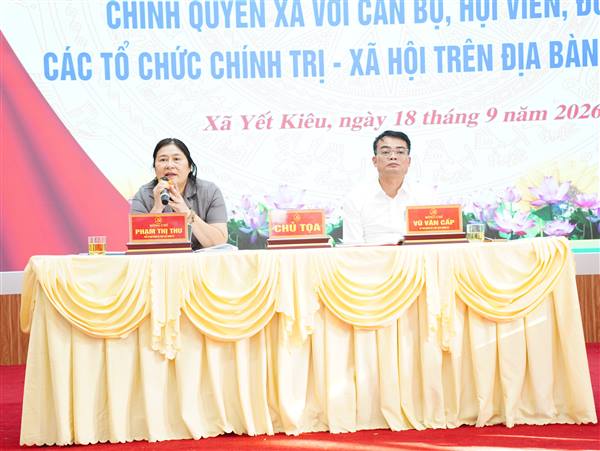 Xã Yết Kiêu đối thoại với cán bộ, hội viên, đoàn viên các tổ chức chính trị - xã hội