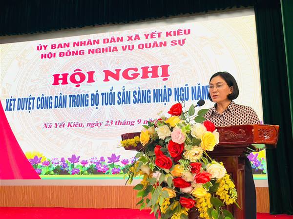 Hội đồng Nghĩa vụ quân sự xã Yết Kiêu xét duyệt công dân sẵn sàng nhập ngũ năm 2027