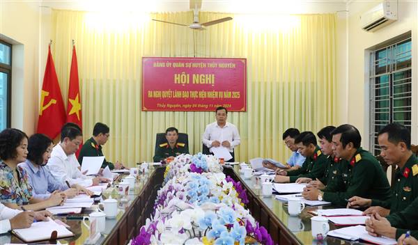 Đảng ủy Quân sự huyện Thủy Nguyên ra Nghị quyết lãnh đạo thực hiện nhiệm vụ năm 2025